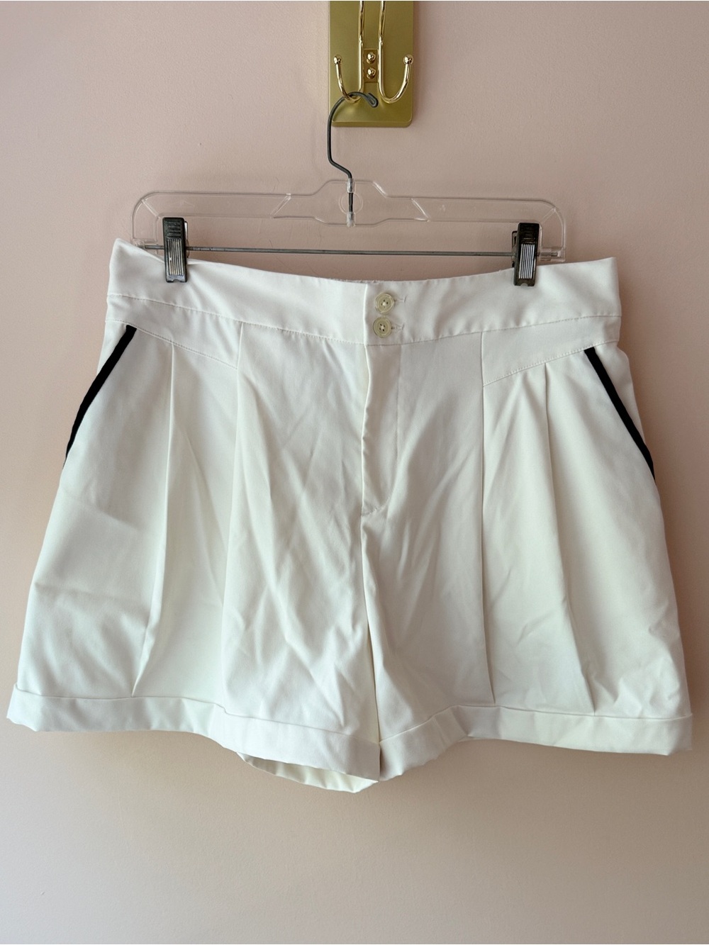 Puma x Arnold Palmer White Golf Shorts Navy Trim Size Large
